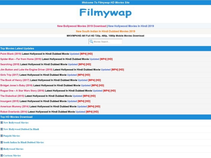 Filmywap 2022 - Illegal HD Movies Download Website