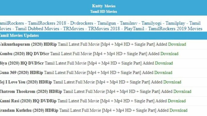 Kuttymovies 2020 - Kuttymovies HD Tamil Movies Download